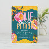 Invitation 'One Sweet Peach' 1er Anniversaire (Debout devant)