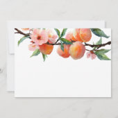 Invitation One Sweet Peach 1st Birthday Photo (Dos)