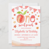 Invitation One Sweet Peach Girl 1er anniversaire (Devant)