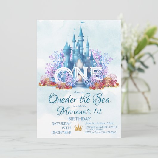 Invitation Oneder Sea 1er Anniversaire (Debout devant)