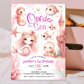 Invitation ONEder The Sea ! 1er Anniversaire Fille Animaux de
