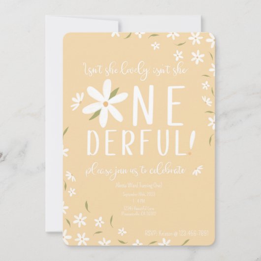 Invitation Onederday First (Devant)