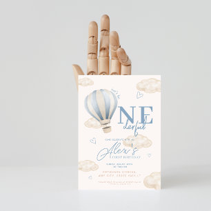 Invitation Onederder Hot Air Balloon 1er Anniversaire Invitat