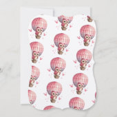 Invitation Onederder Pink Owl Hot Air Balloon 1er anniversair (Dos)