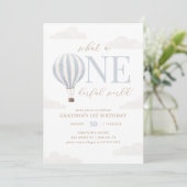 Invitation Onederder World Hot Air Balloon 1er anniversaire (Debout devant)