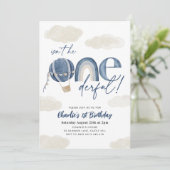 Invitation Onederful Ballon à Air Chaud Anniversaire Garçon 1 (Debout devant)