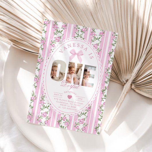 Invitation Onederful Love Shack 1st Birthday Photo collage