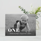 Invitation ONEderful Photo moderne 1er anniversaire (Debout devant)