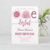 Invitation Onederful Rose Clair De Soleil Arc-En-Ciel Premier (Debout devant)