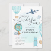 Invitation ONEderful World Balloon Boys premier anniversaire (Devant)