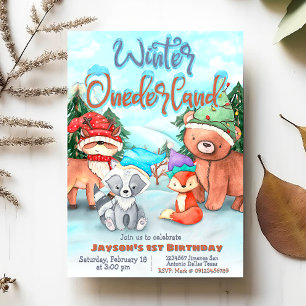 Invitation Onederland d'hiver - 1er anniversaire