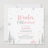 Invitation Onederland d'hiver 1er/premier anniversaire - Fill (Devant)