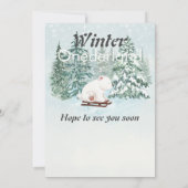 Invitation Onederland d'hiver Premier Ours d'anniversaire sur (Dos)