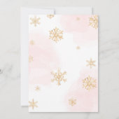 Invitation Onederland hiver Noël Rouge et or Anniversaire (Dos)