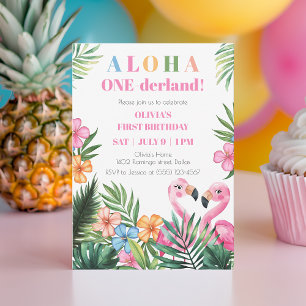 Invitation Onederland Summer Tropical Girl 1er anniversaire f