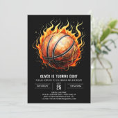 Invitation Online Chic Basketball pour enfants Anniversaire (Debout devant)