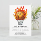 Invitation Online Pastel Sport Basketball Anniversaire (Debout devant)
