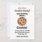 Invitation Only Thinking About Cookie Funny Food Party (Devant)