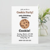 Invitation Only Thinking About Cookie Funny Food Party (Debout devant)