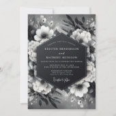 Invitation Onyx Luminous Flora Wedding (Devant)