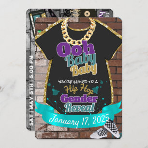 Invitation Ooh Baby Baby Purple & Turquoise Hip hop Genre Rev
