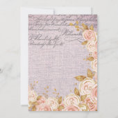 Invitation Ooh La La French Floral Paris Café Party (Dos)