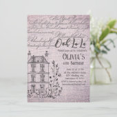 Invitation Ooh La La French Floral Paris Party (Debout devant)