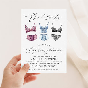 Invitation Ooh La La Lingerie de Nuit Douche Française