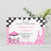 Invitation Ooh la la Paris Tea Anniversaire (Debout devant)