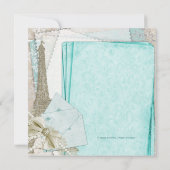 Invitation Ooh La La Turquoise Vintage Paris Anniversaire (Dos)
