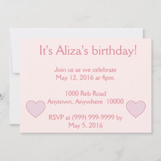 Invitation Ooh la Paris (Dos)