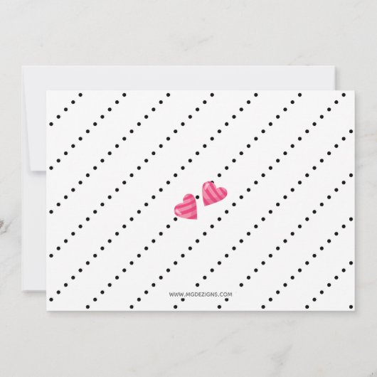 Invitation Ooh la Paris Tour Eiffel Rose et Noir (Dos)