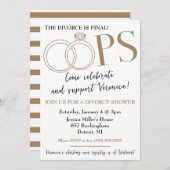 Invitation OOPS ! Fête de Divorce (Devant / Derrière)