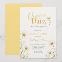 Oopsie Daisy Baby Shower Minimaliste