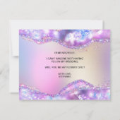 Invitation opal iridescente moderne tu seras ma fille de fleu (Dos)