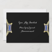 INVITATION OPALE BLEU VERT, MONOGRAMME DE JOAILLERIE EN OR AR (Dos)
