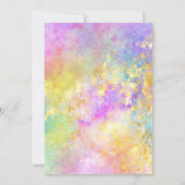 Invitation Opale de feu de verre rose et or 70e anniversaire (Dos)