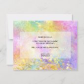 Invitation opale holographique seras-tu ma demoiselle d'honne (Dos)