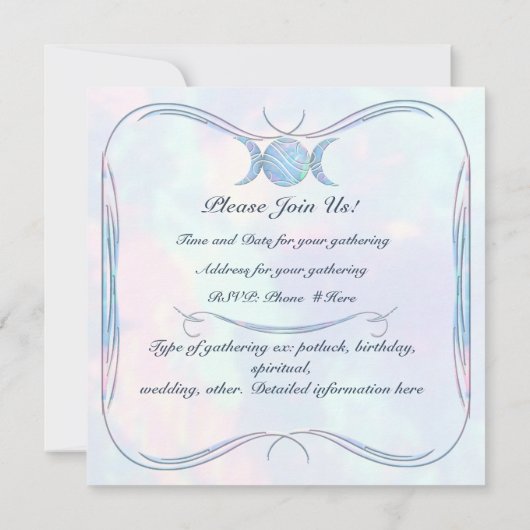 Invitation Opale triple de lune (Dos)