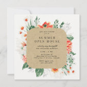 Invitation Open Fleur sauvage Carré d'été (Devant)
