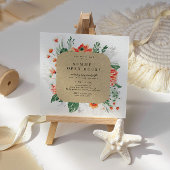 Invitation Open Fleur sauvage Carré d'été