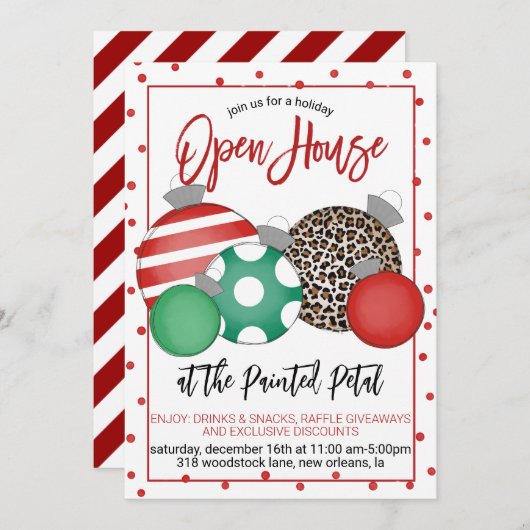 Invitation Open House (Devant / Derrière)