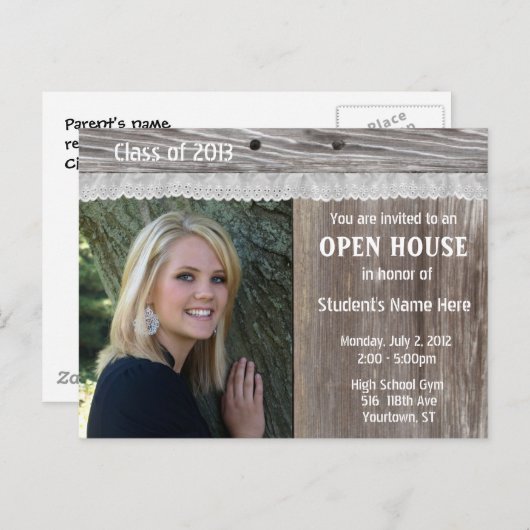 Invitation Open House (Devant / Derrière)