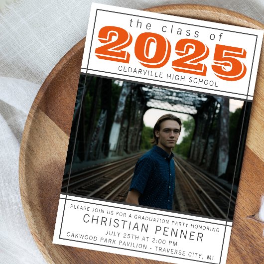 Invitation Open House 2023 de la fête de graduation Photo Ora