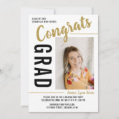 Invitation Open House 2025 de la fête de graduation Photo Gol (Devant)