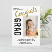 Invitation Open House 2025 de la fête de graduation Photo Gol (Debout devant)