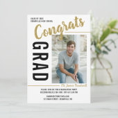 Invitation Open House 2025 de la fête de graduation Photo Gol (Debout devant)