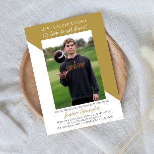 Invitation Open House 2025 de la fête de graduation Photo Gol