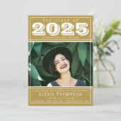 Invitation Open House 2025 de la fête de graduation Photo Gol (Debout devant)