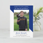 Invitation Open House 2025 de la fête des diplômés Photo Blue (Debout devant)